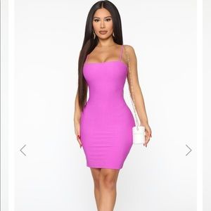 Fashionnova magenta small mini dress